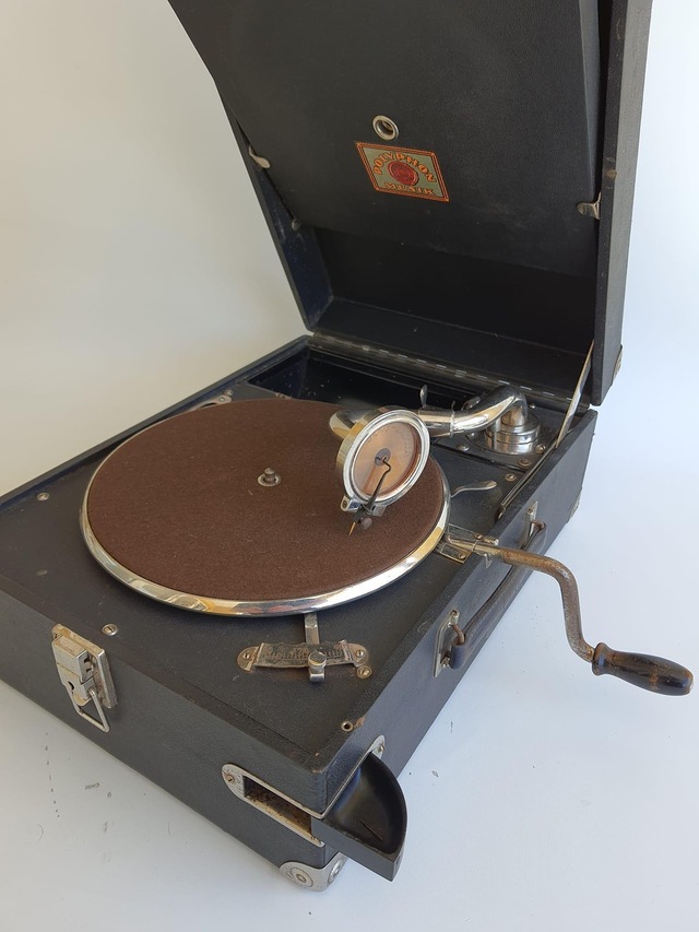 Polyphon Musik Antika Çanta Gramofon 080 Teşhir Ürün