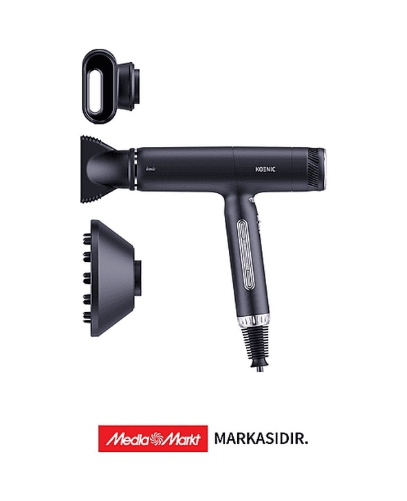 Koenıc Khd 203326 Bldc Negatif İyonlu Profesyonel 2000 W Saç Kurutma Makinesi Siyah