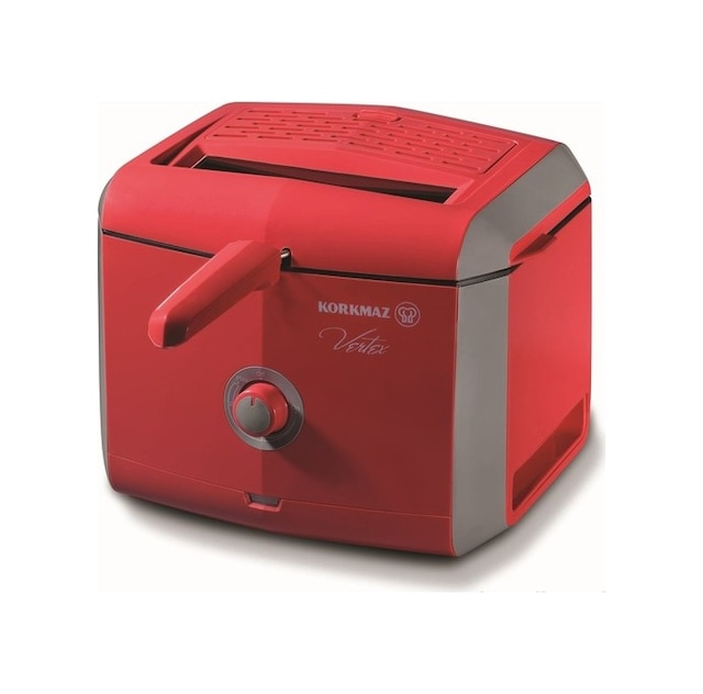 Korkmaz A486-02 Vertex 900 W Fritöz Kırmızı