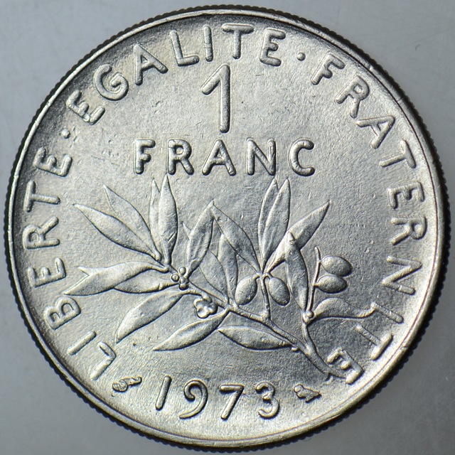 Fransa 1 Frank 1973 Çil -