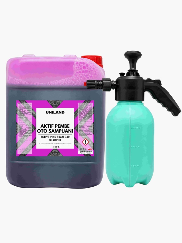Uniland Aktif Pembe Oto Şampuanı + Köpük Pompa