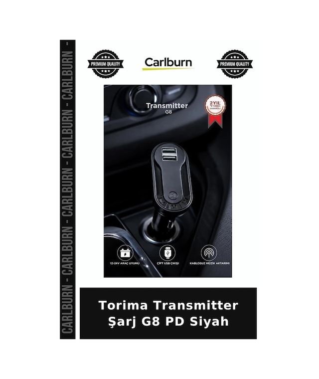Premium Torima Transmitter Şarj G8 Pd Siyah Sürüş Pratik Araç İçi