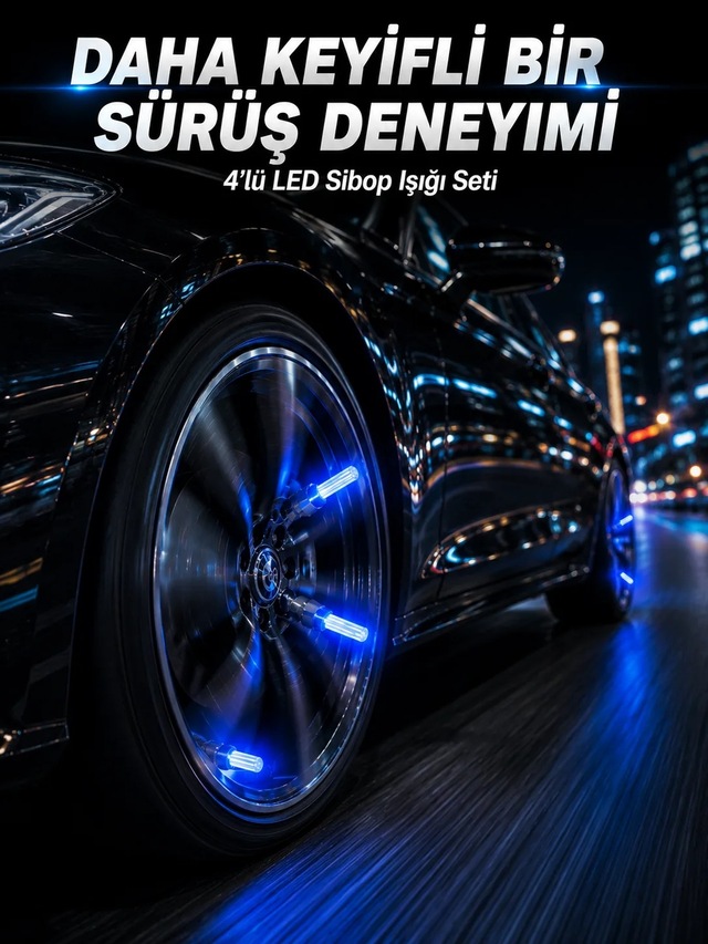 4'lü Led Sibop Işığı Hareket Sensörlü Araç Lastik Sibop Lambası Diğer