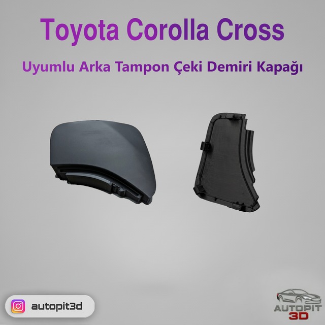 Toyota Corolla Cross Uyumlu Arka Tampon Çeki Demiri Kapağı