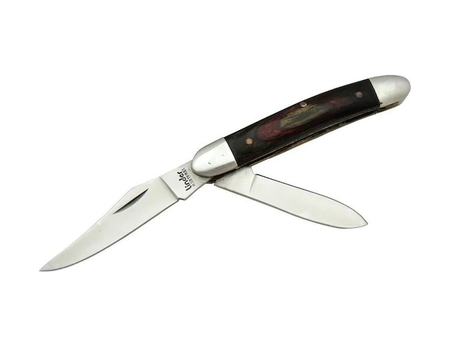 K-21 Linder Çiftli / Çift Ağızlı Çakı 14,5 Cm - Ahşap Saplı, Manuel
