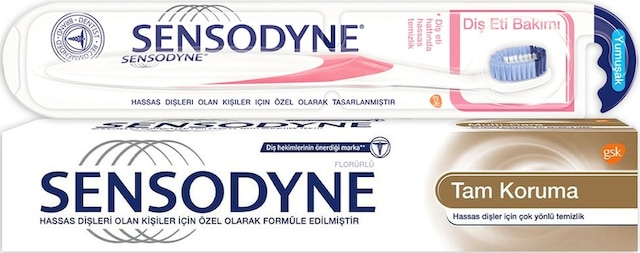 Sensodyne Tam Koruma Diş Macunu 75 ML + Yumuşak Diş Fırçası