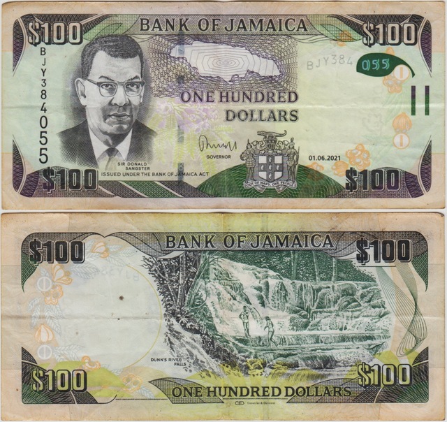 Jamaika 100 Dolar 2021 Çok Temiz+