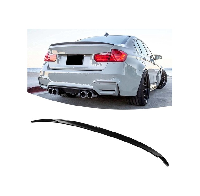 Bmw Aksesuar F30 2012-2018 Uyumlu M3 İnce Model Spoiler İthal Pianoblack Boyalı