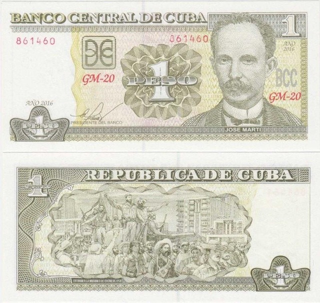 Küba 1 Peso 2016. Fidel Castro Nun Havana Ya Girişi 1959. Çil Kondisyon.