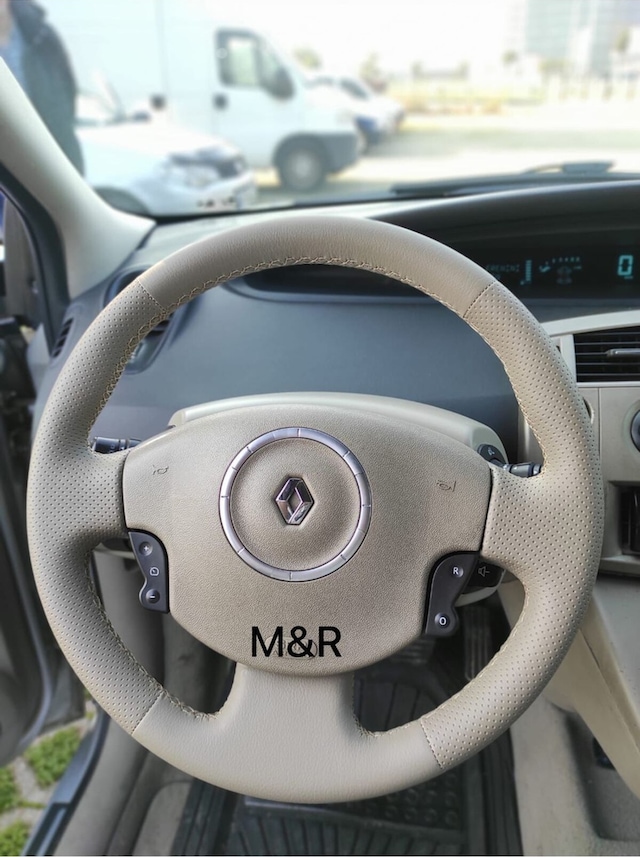 Megane 2 Kaplama Deri Direksiyon Kılıfı Siyah
