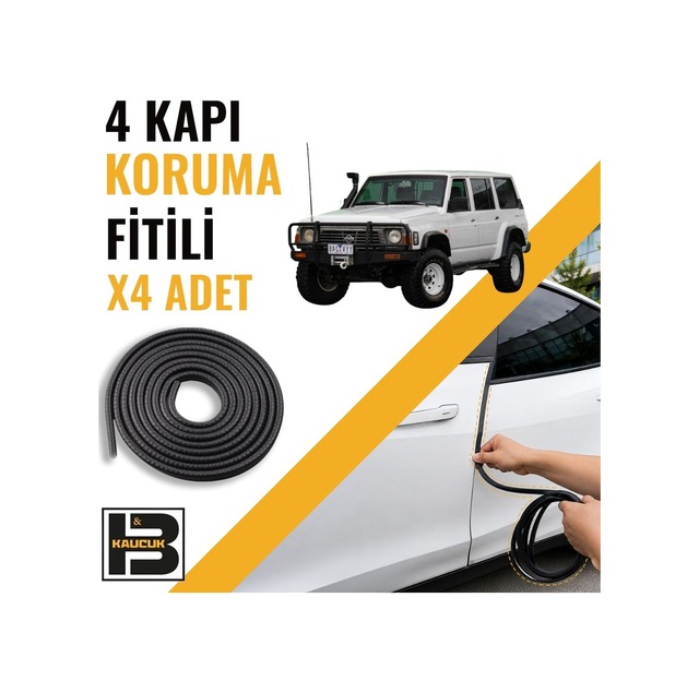 Nissan Patrol 1980-1987 Kapı Koruma Fitili-4 Kapı-siyah-bm2334