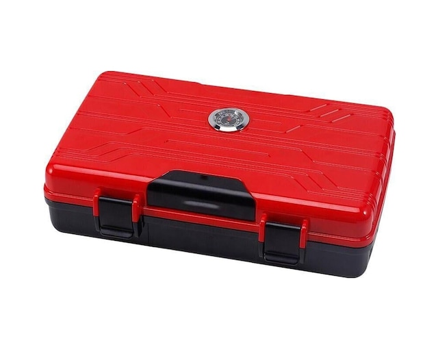 Lubinski Seyahat Tipi Puro Kutusu Humidor Kırmızı 10cigar