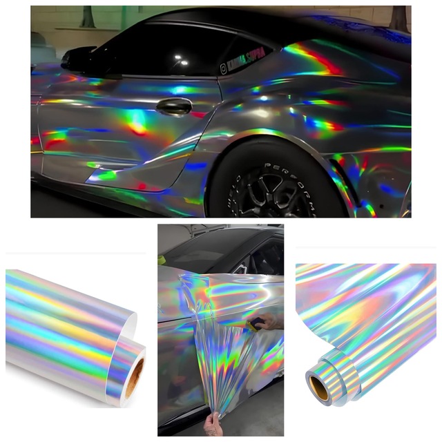 Hologram Gökkuşağı Araç Motosiklet Kaplama Folyosu 200cmx152cm
