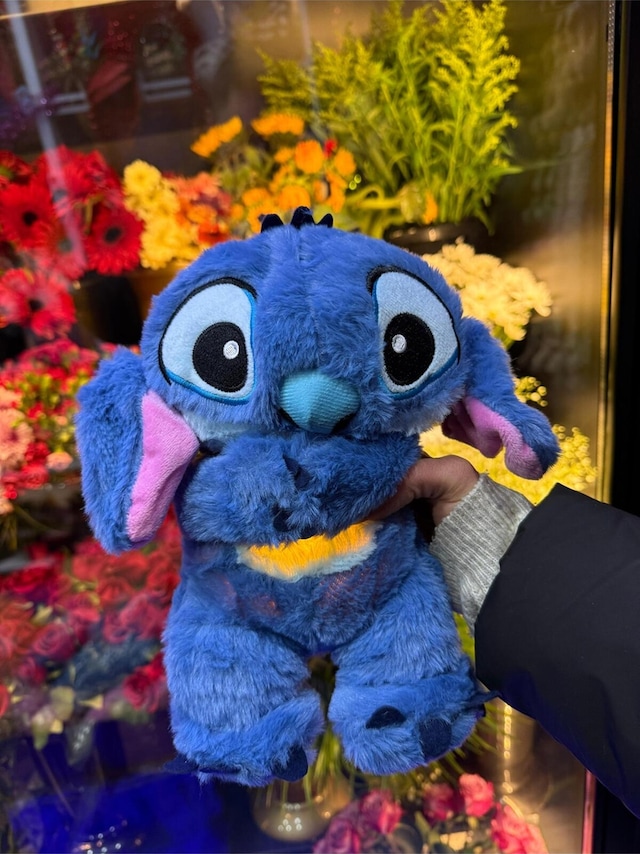 Nefes Alan Stich Uyku Arkadaşı Stitch Peluş Oyuncak Kulakları Oynayan 30cm Işıklı Müzikli Çok Renkli