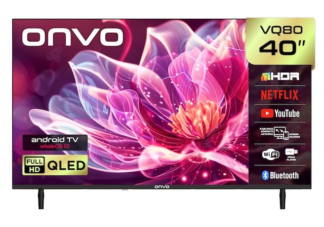 ONVO 40VQ80F3FA 40'' 102 Ekran Uydu Alıcılı Full Hd Whaleos QLED TV