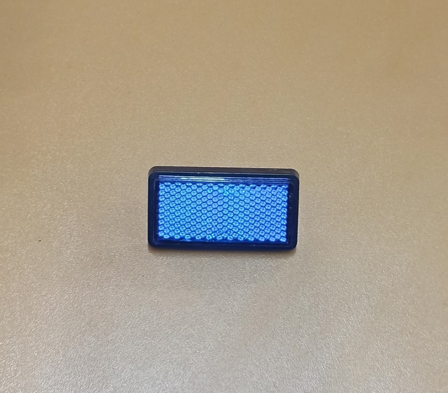 Mini Dikdörtgen Mavi Renk Reflektör 2 Adet 6mm Vidalı