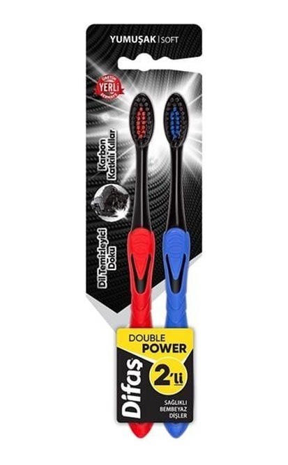 Difaş Diş Fırçası Double Power 2'li