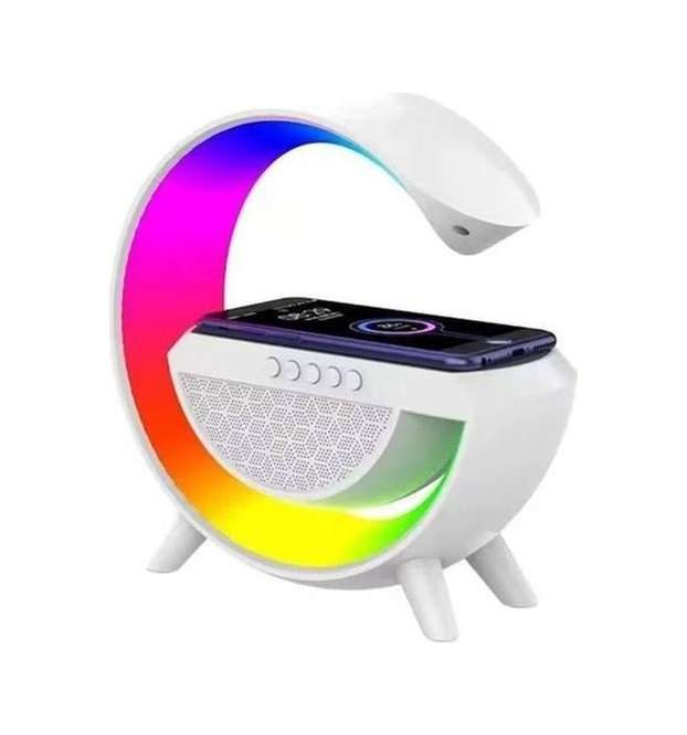 Başkenttekno Led Kablosuz Şarj Özellikli Masa Lambası Bluetooth Hoparlör