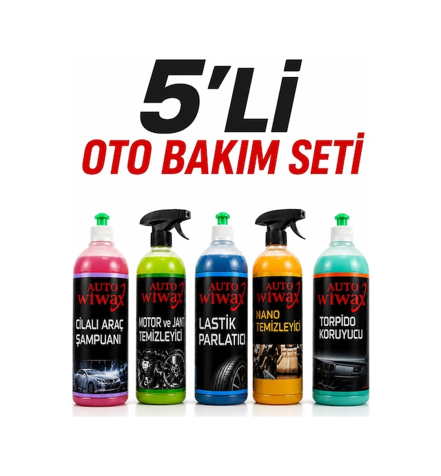 Oto Bakım Seti Lastik Parlatıcı Torpido Koruyucu Genel Temizleyici Motor Temizleyici Cilalı Şampuan