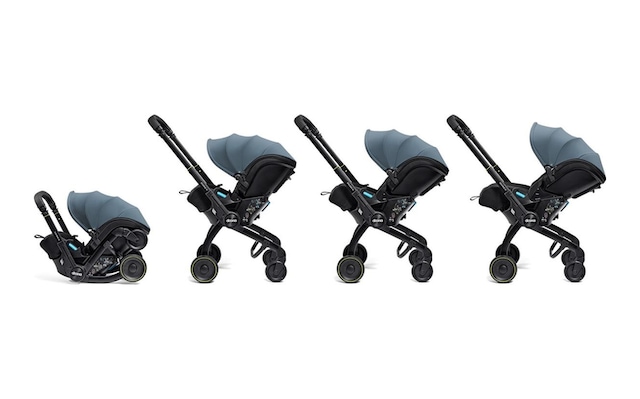 Doona X Bebek Arabasına Dönüşen Tekerlekli Gr 0 i-Size 3 Yatış Pozisyonlu Ana Kucağı Oto Koltuğu
