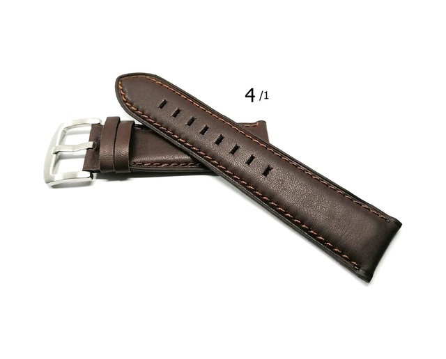 Fado Düz Hakiki Kahverengi 22 Mm Saat Kordonu 4 /1