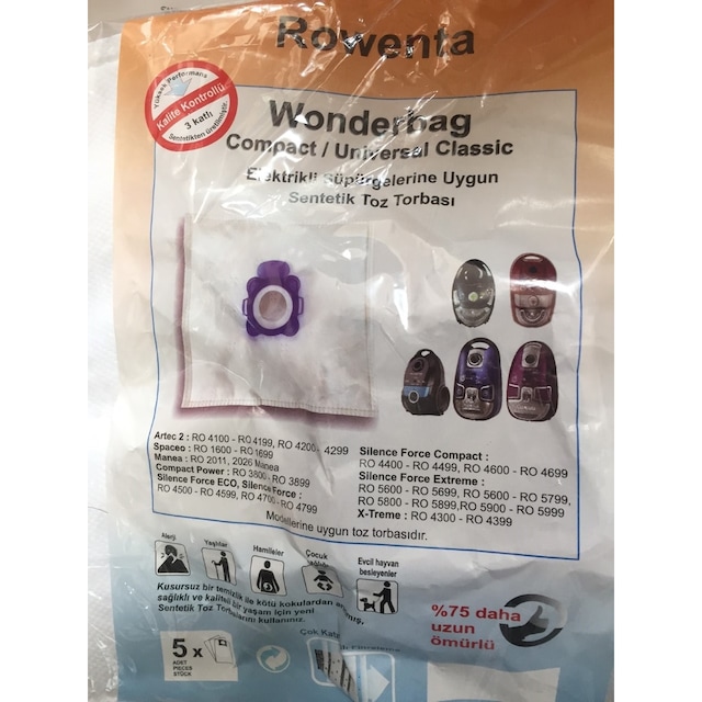 Rowenta Wonderbag Universal Toz Torbası