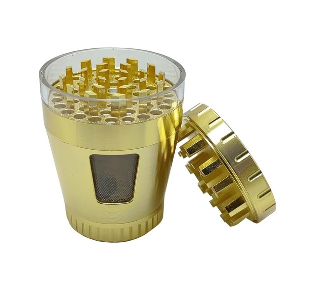 50 Mm. Gold Pencereli Tütün Baharat Herbal Öğütücüsü Parçalayıcı Rc82gld