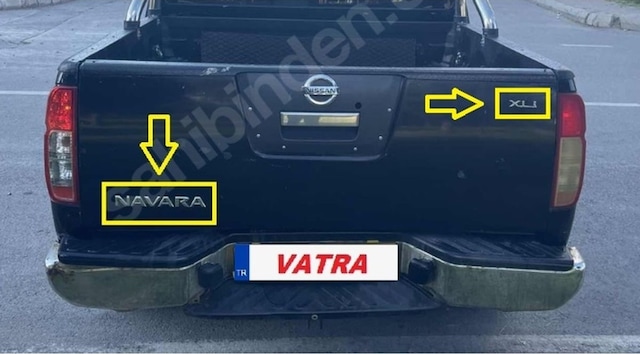 Navara 2.5 Tdı 4x4 Le 2006-2013 Uyumlu Navara Ve Xli Krom Bagaj Yazısı 3m 3d Abs