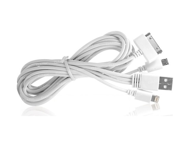 Universal Usb Şarj Kablosu 4850A Lightning Micro Data iPhone Android Uyumlu