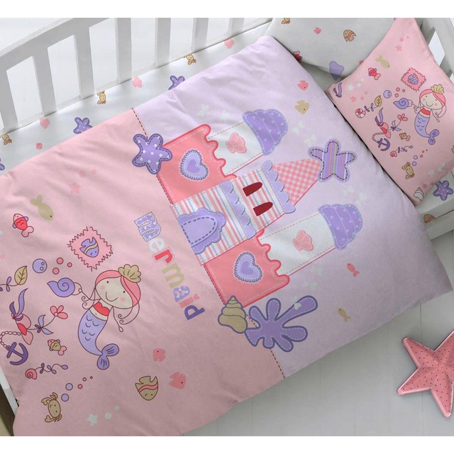 Taç Kristal Bebek Nevresim Takımı Mermaid Nevresim Takımı