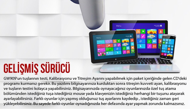 trilogic freeman gw909 pc ps3 kablosuz gamepad oyun kolu joystick