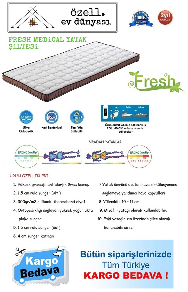 Fresh Medical Full Ortopedik 180x200 Cm Yatak Siltesi Fiyatlari Ve Ozellikleri