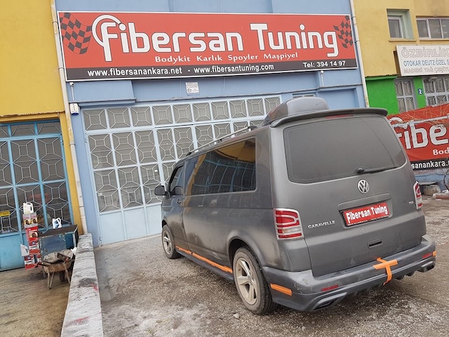 vw transporter t6 arka tampon eki caravella fibersan tuning