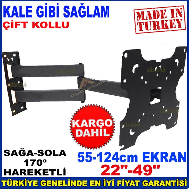 Ledtv Lcd Tv Cift Kollu Hareketli Katlanabilir Tv Aski Aparati 239 67 Tl Istocstore Com