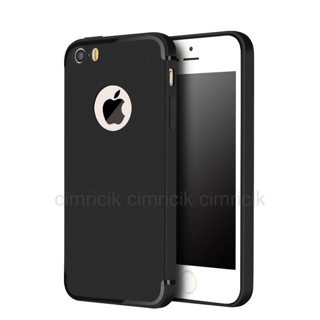 iphone 5 5s se kilif simple case mat siyah temperli cam