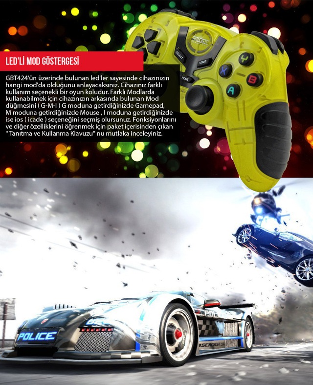 Trilogic Scorpion Gbt424 Pc Ps3 Ios Android Kablosuz Gamepad Fiyatlari Ve Ozellikleri