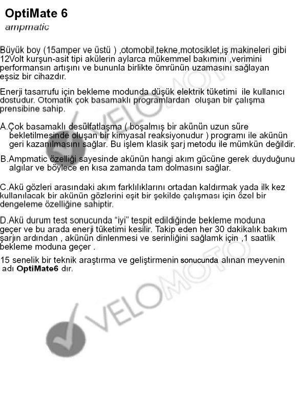 Universal Scooter Aku Sarj Aleti Optimate 6 Fiyatlari Ve Ozellikleri
