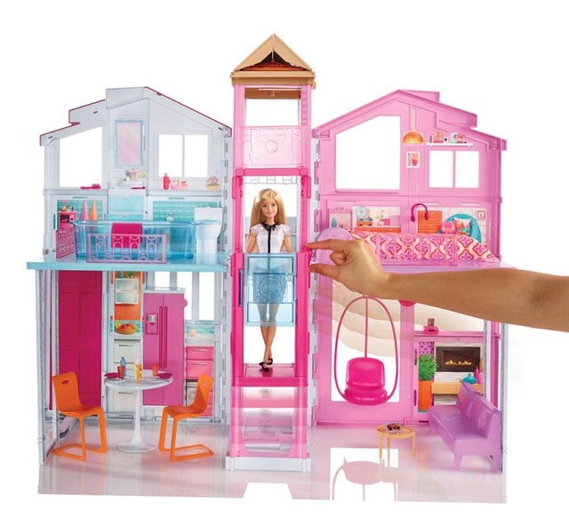 BARBIE MALİBU EVİ 3 KATLI 5 ODALI 90CMx60CM Fiyatları ve Özellikleri