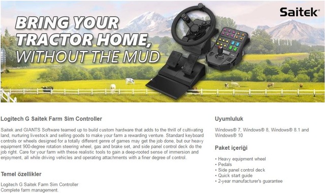 logitech g saitek farm sim controller