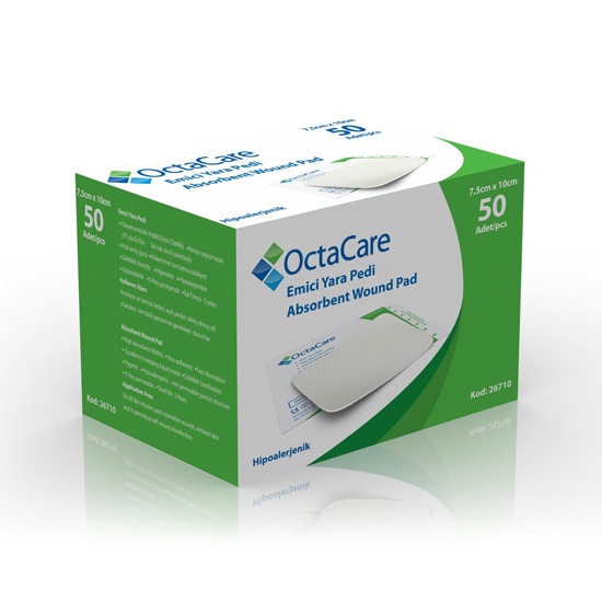 Octacare 26710 Steril Emici Yara Pedi 7 5cm X 10cm 50 Adet Fiyatlari Ve Ozellikleri