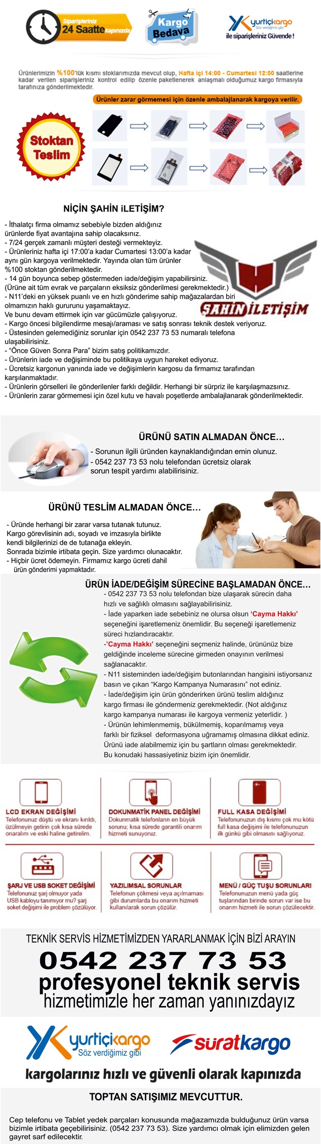 general mobile android one ekran calismiyor