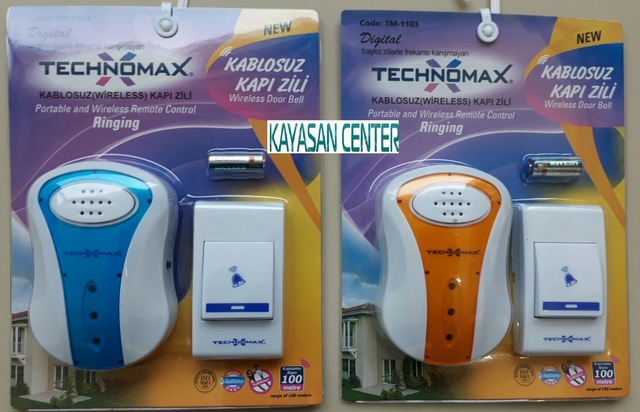Technomax Kablosuz Kapi Zili 1103 1104 1 Adet Fiyatlari Ve Ozellikleri
