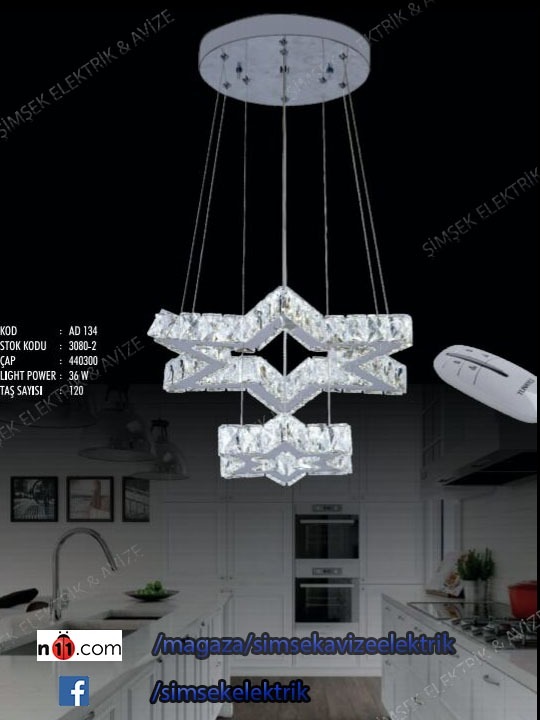 Kristal Tasli Power Led Yildiz Tepsi Avize Fiyatlari Ve Ozellikleri