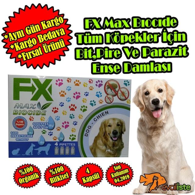 Fx Max Biocide Kopekler Icin Bit Pire Ve Parazit Ense Damlasi Fiyatlari Ve Ozellikleri