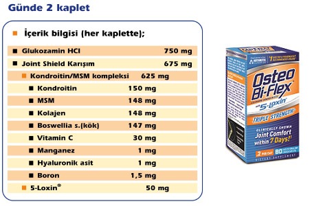 osteobiflex 120 tablet glukozamin kondroitin