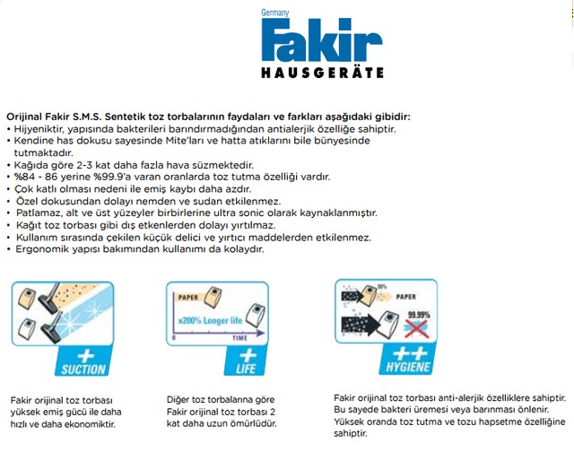 Fakir G Tipi Orjinal Sms Torba Fiyatlari Ve Ozellikleri