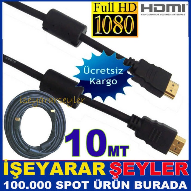 En Iyi Kalite Hdmi Kablo 10 Metre Uzun Boy Altin Uclu Hdmi Kablo Fiyatlari Ve Ozellikleri