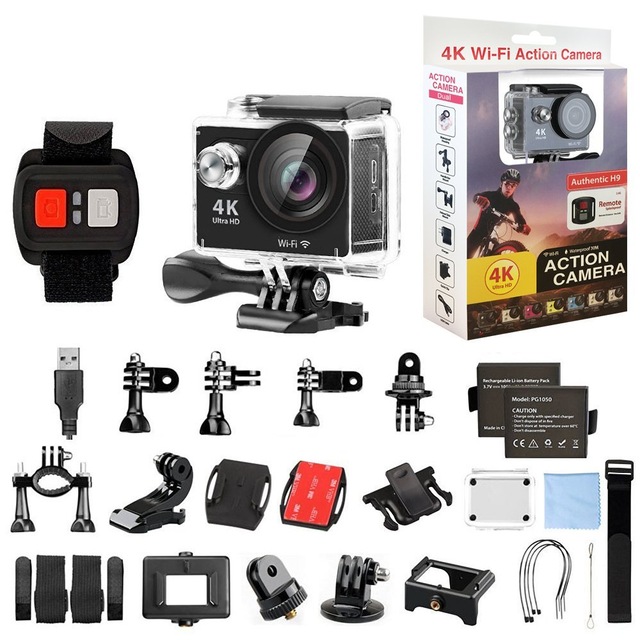 angeleye ks 504 authentic h9 4k ultra hd wifi 2 kumandali aksiyon kamera