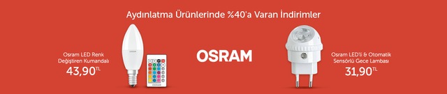 Osram Aydınlatma Ürünlerinde %40'a Varan İndirimler - n11.com