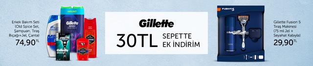 Evkiba Gilette 30 TL İndirim - n11.com